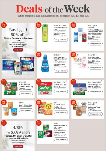 Walgreens offer thumb